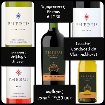 Wijnproeverij Phebus 5-10-2018